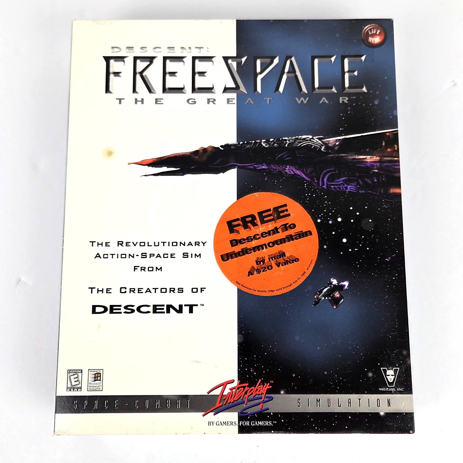 Descent: FreeSpace - The Great War (PC Game, 1998) Big Box