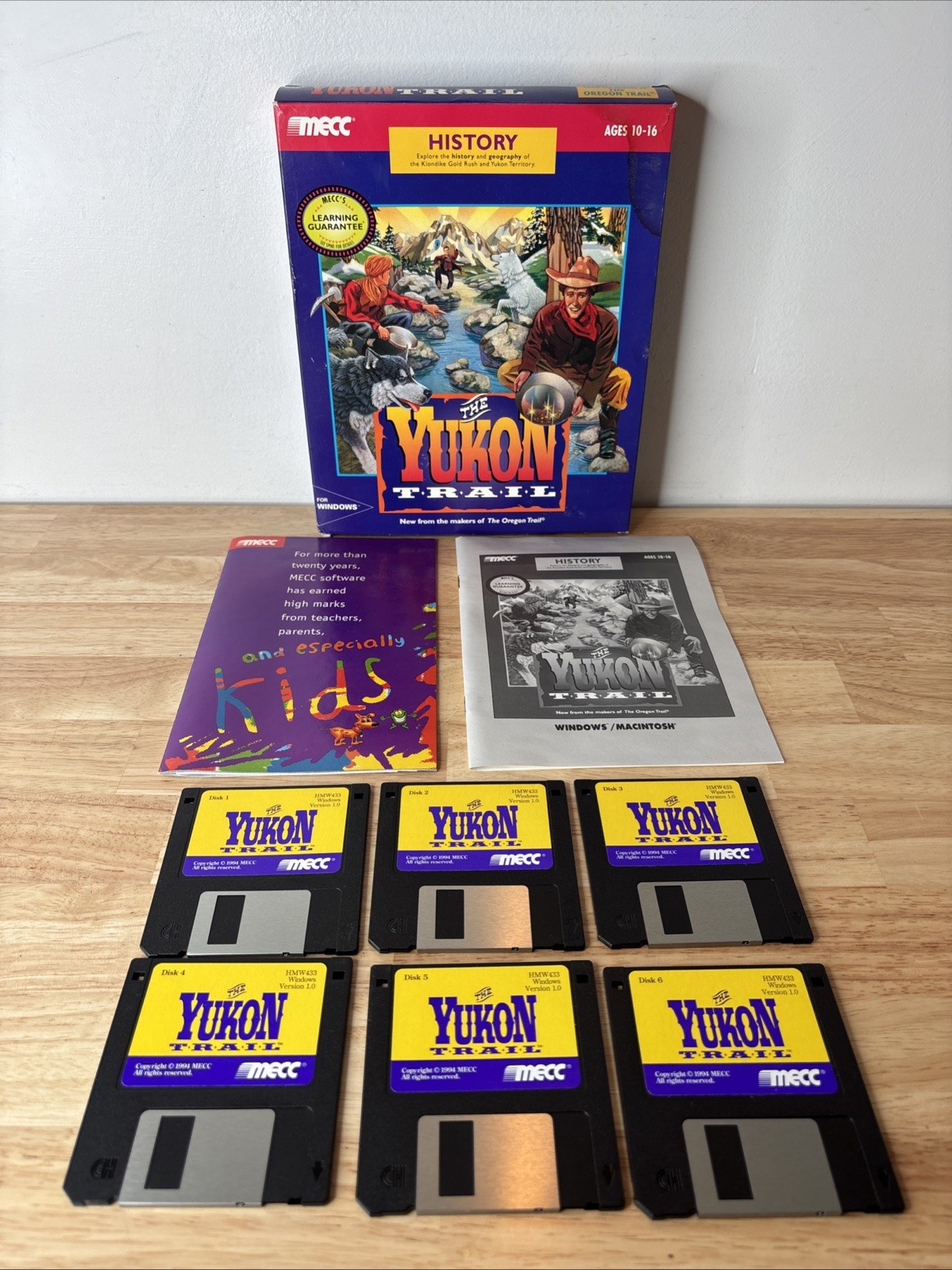 The Yukon Trail MECC Big Box Vintage PC Game (1994) Complete - 3.5