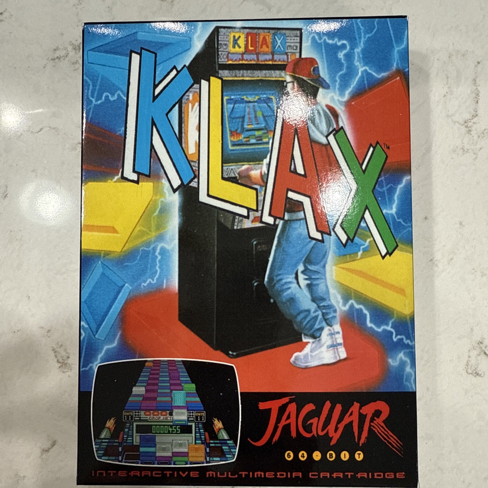 KLAX Atari Jaguar Cartridge Complete CIB Authentic Genuine