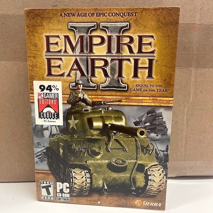 Empire Earth II 2 PC Game Big Box Complete Sierra 2005 RTS Strategy Windows XP