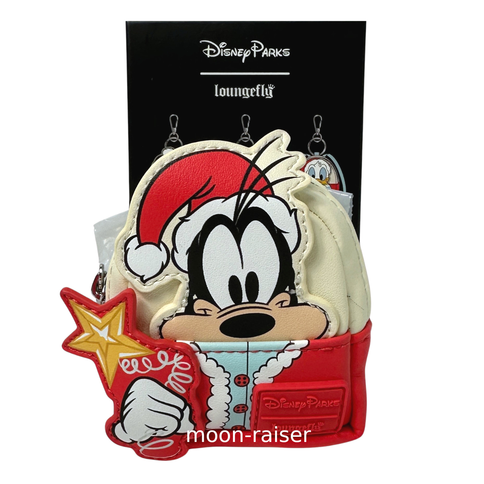 Disney Parks Goofy Loungefly Holiday Mini Backpack Bag Charm Keychain