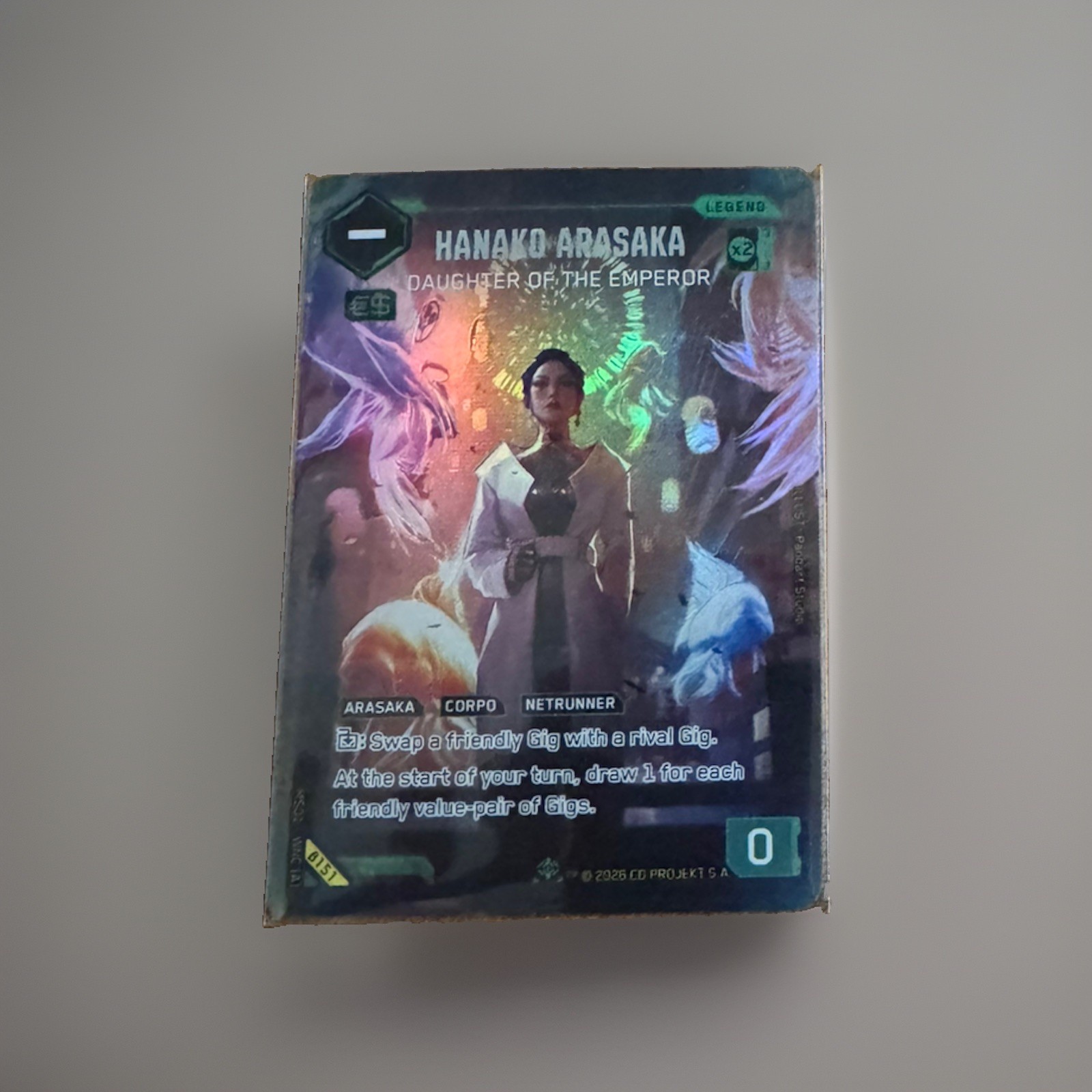 Cyberpunk TCG beta Hanako Arasaka Daughter of the Emperor Legend Iconic Legend