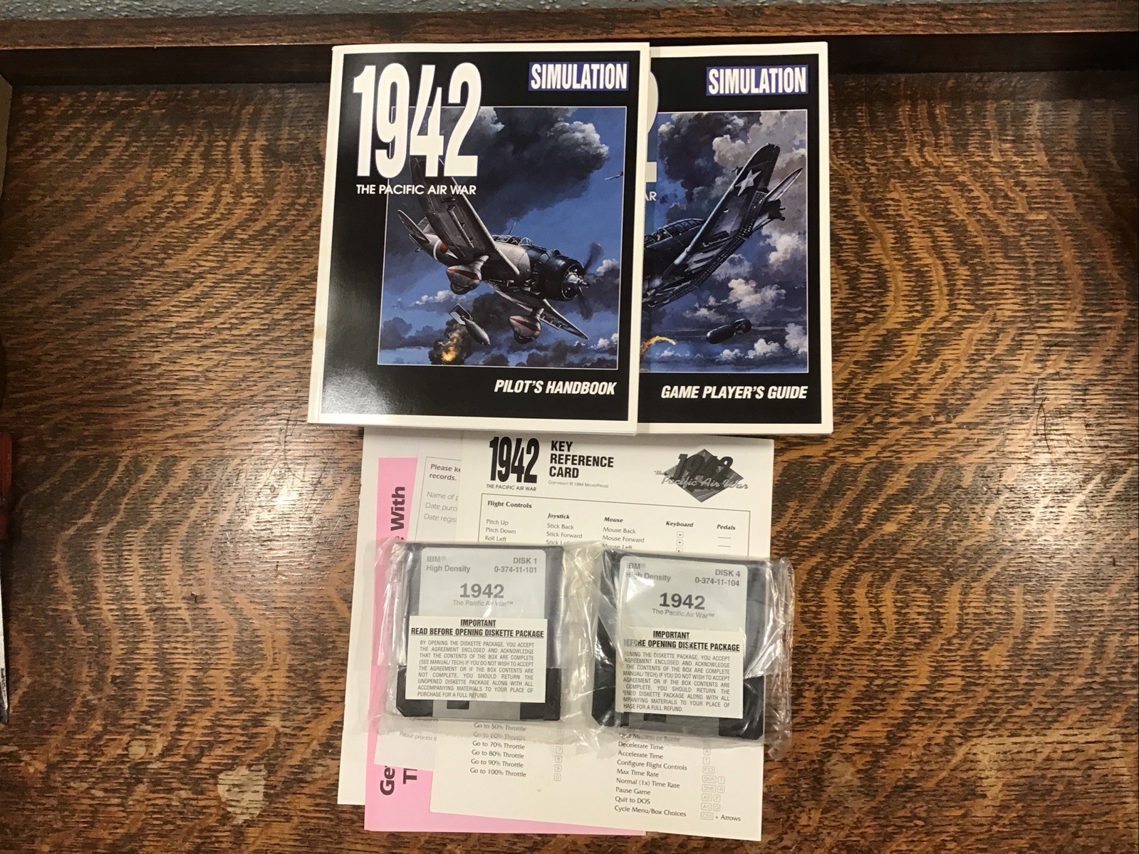 1942: The Pacific Air War, 1994, Big Box, Missing Outer Wrap, Sealed Disks