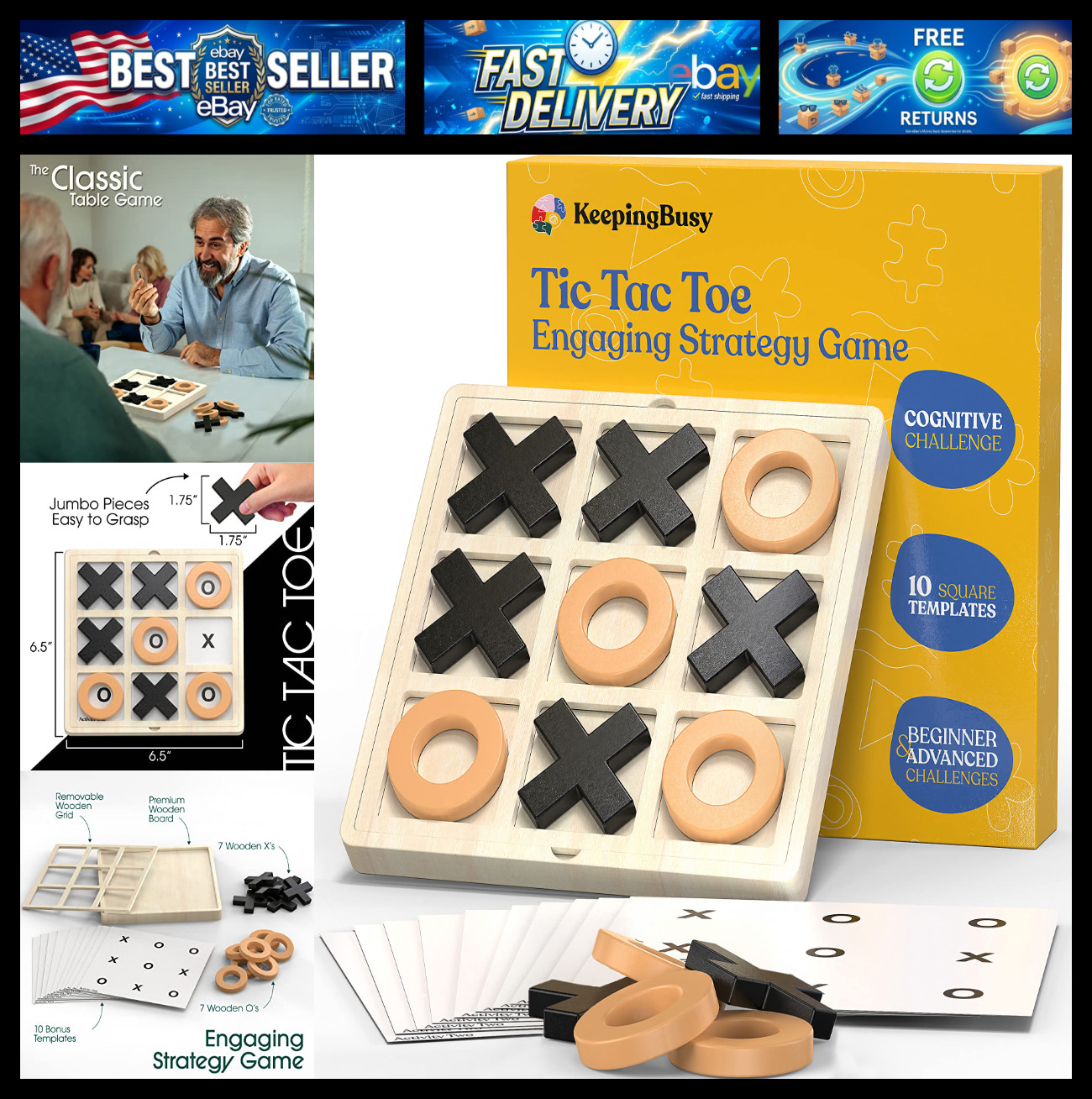 Keeping Busy Tic Tac Toe with Templates Dementia Activities for Seniors Games fo