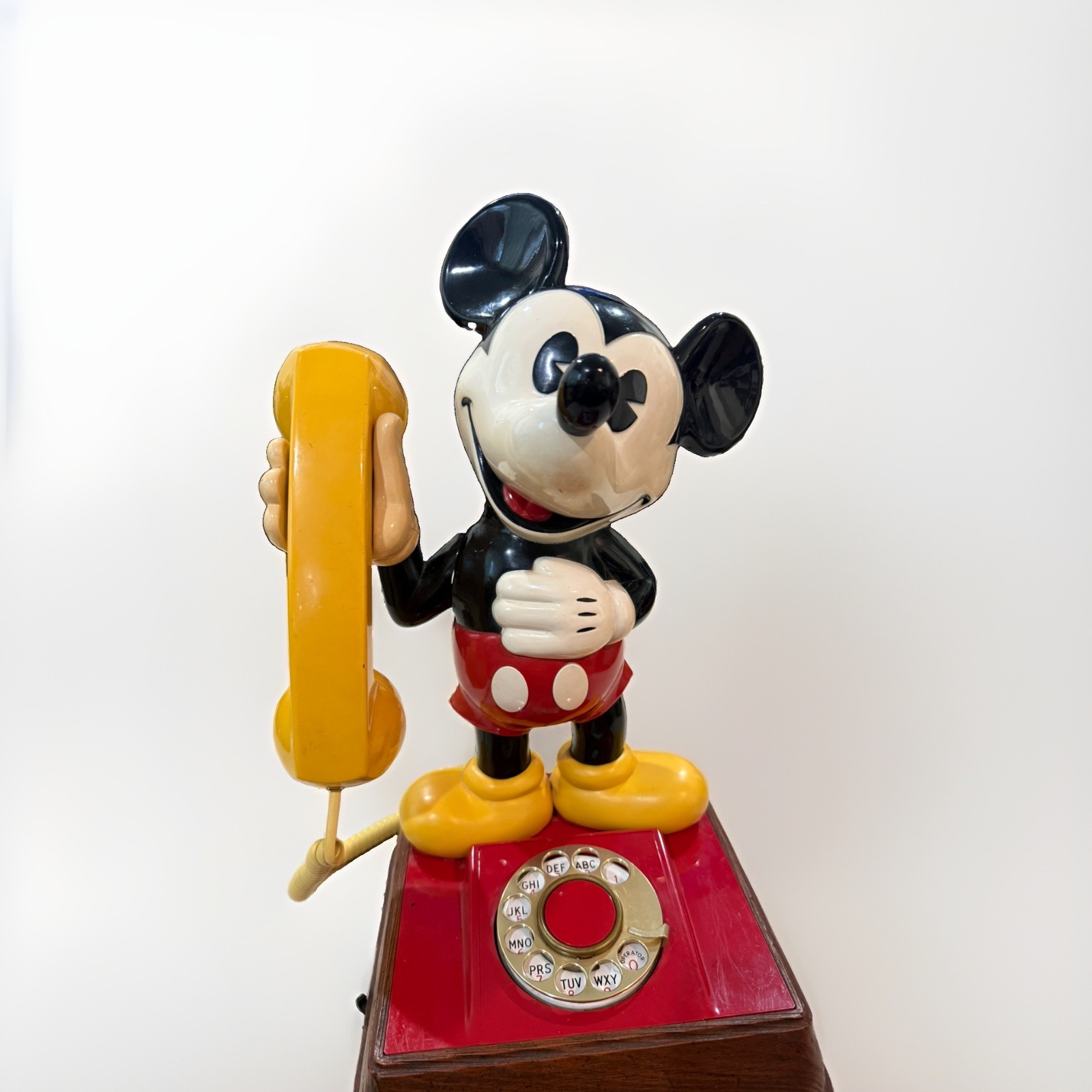 Vintage 1976 Mickey Mouse Rotary Telephone WORKING Old Landline Phone Disney ATC