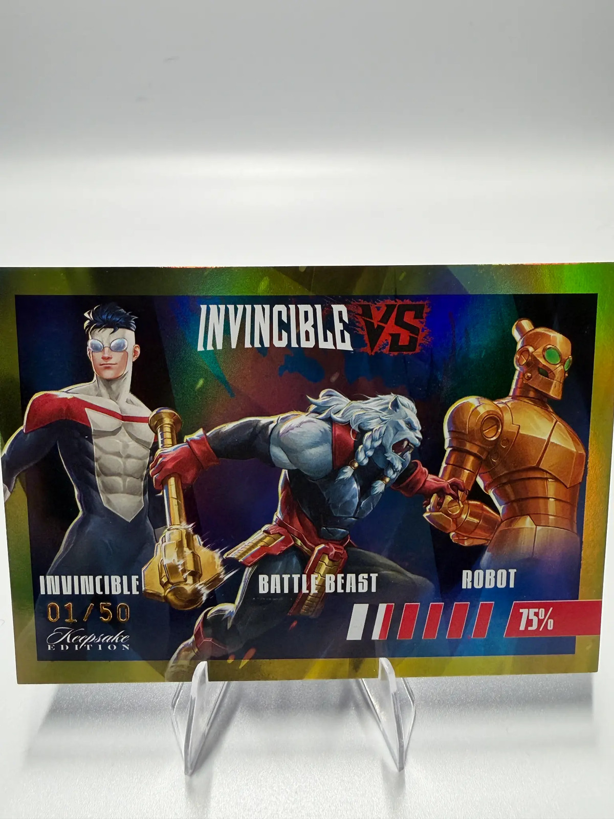 2026 Invincible VS Invincible Battle Beast Robot #53 01/50 Free Pack Included