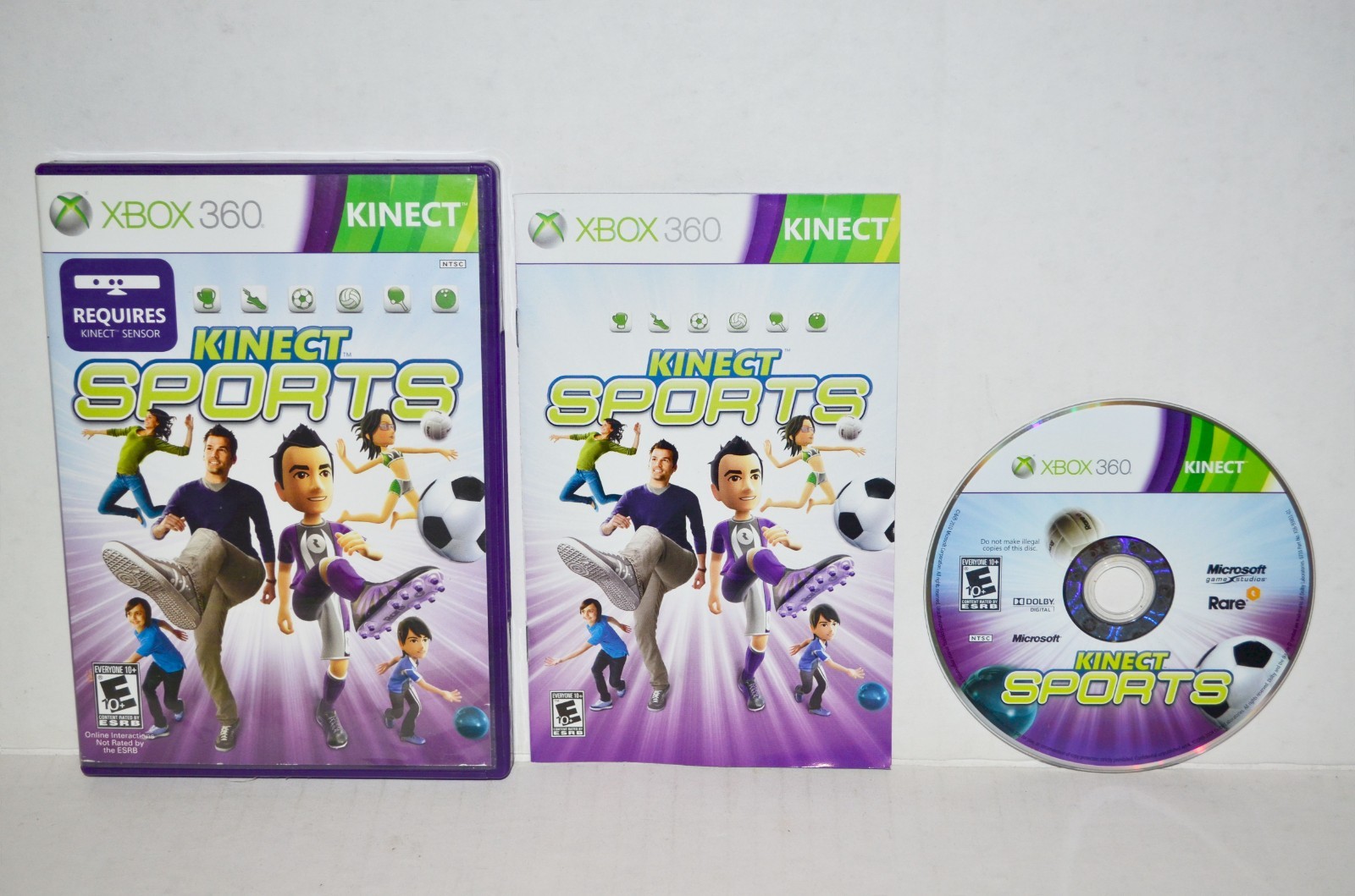 Kinect Sports (Microsoft Xbox 360, 2010) Video Game CIB MINT🔥