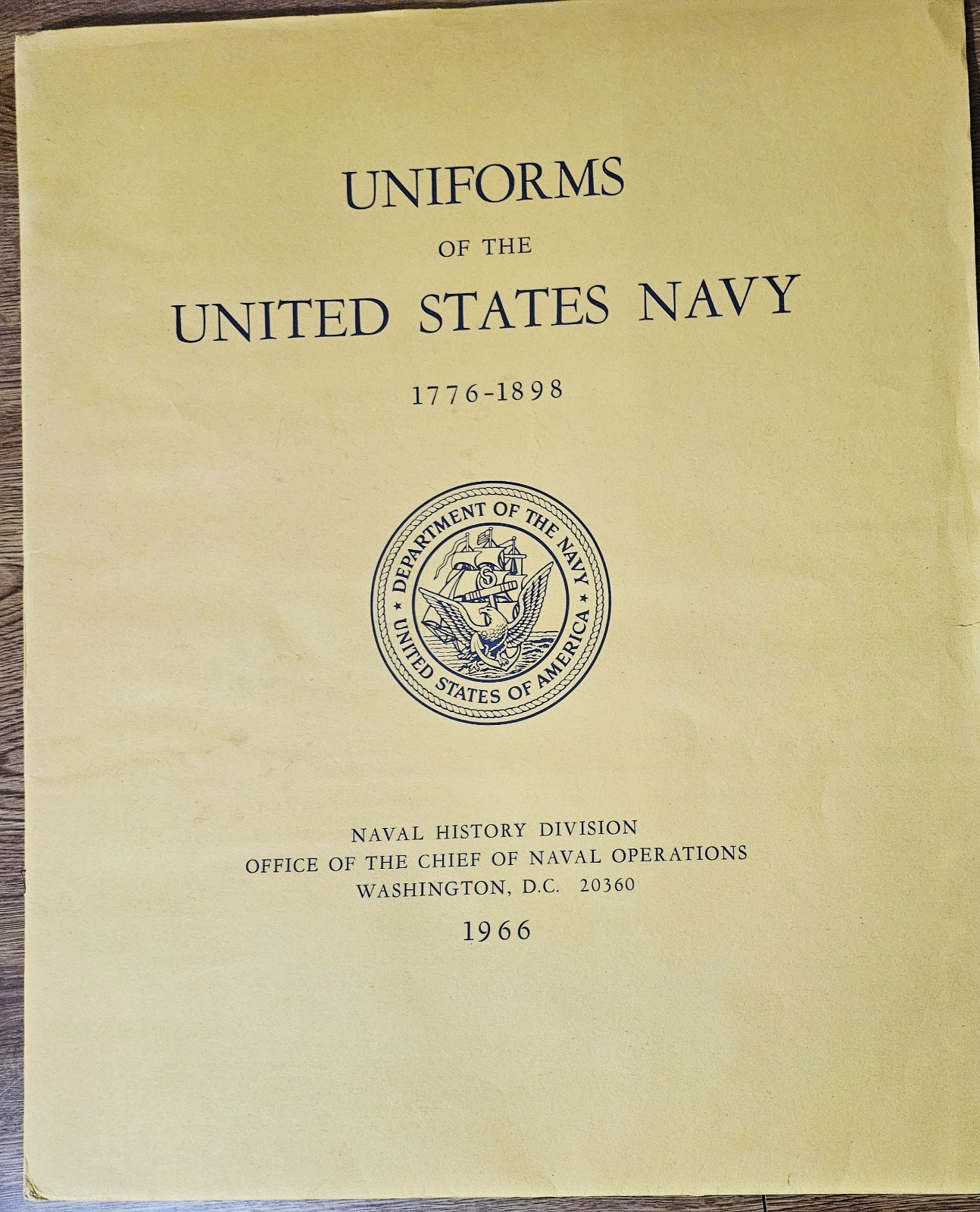 1966 Uniforms of the United States Navy 1776-1898; 12 Naval Prints