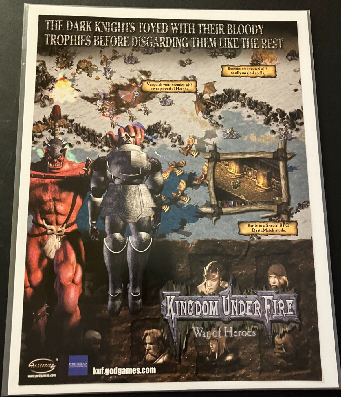 Kingdom Under Fire: War Of Heroes - Vintage Gaming Print Ad / Poster / Wall Art