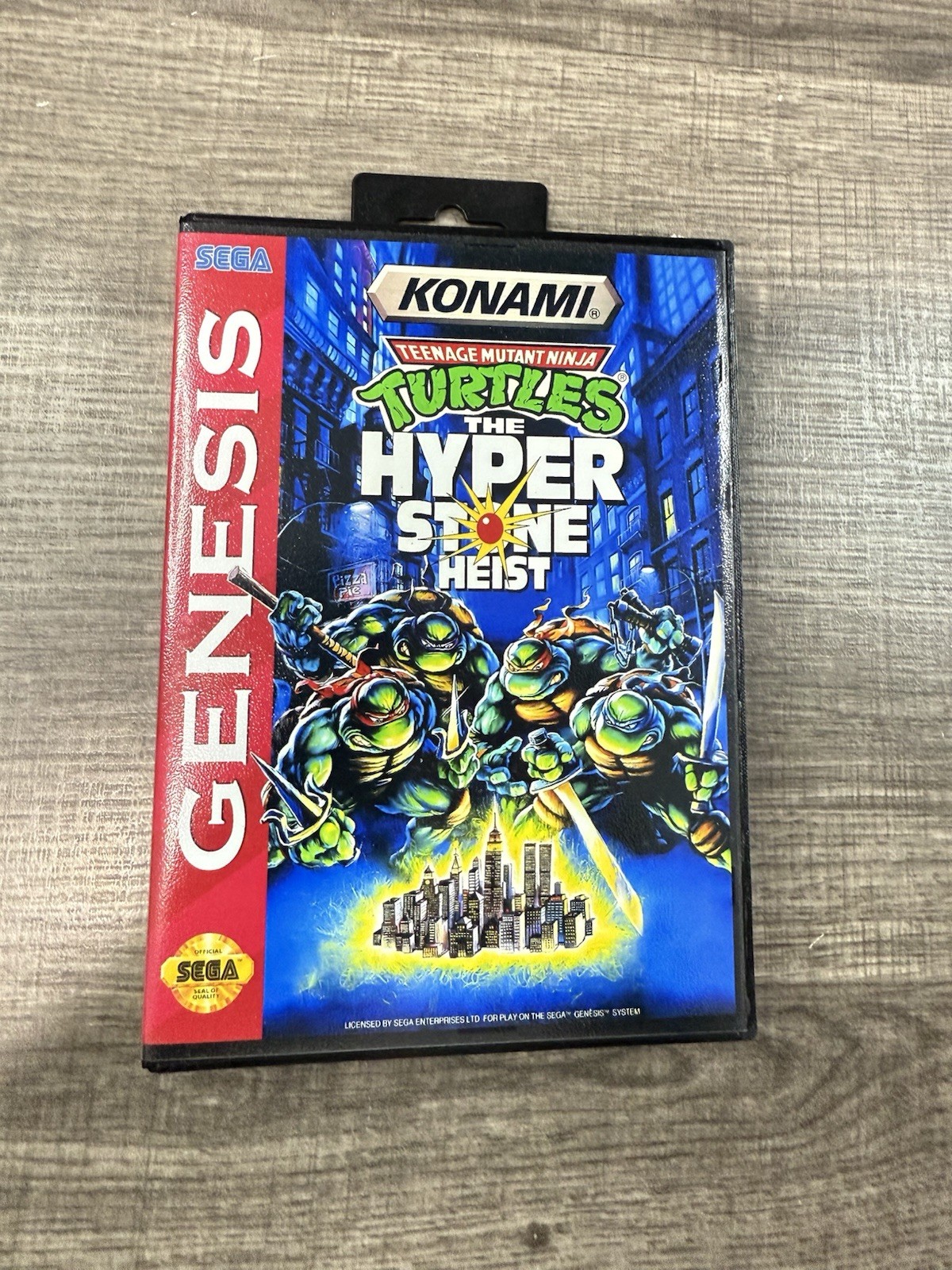 TMNT The Hyper Stone Heist Custom Game Case For Sega Genesis  *NO GAME*