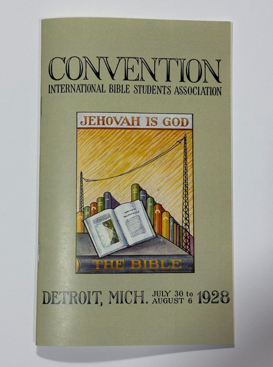 Watchtower IBSA Very rare 1928 Convention Program - Premium Reproduction