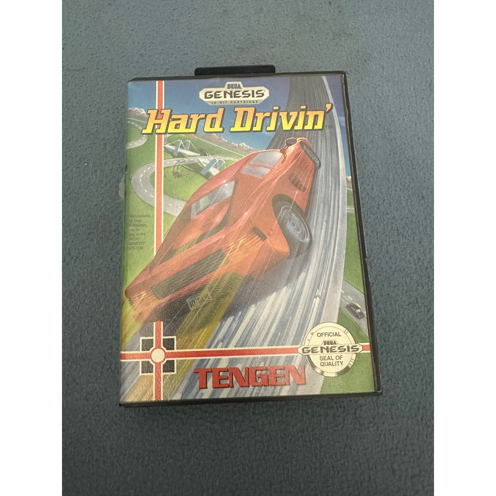 Hard Drivin Sega Genesis Tengen 1989 CIB Racing Simulation 16-Bit Game