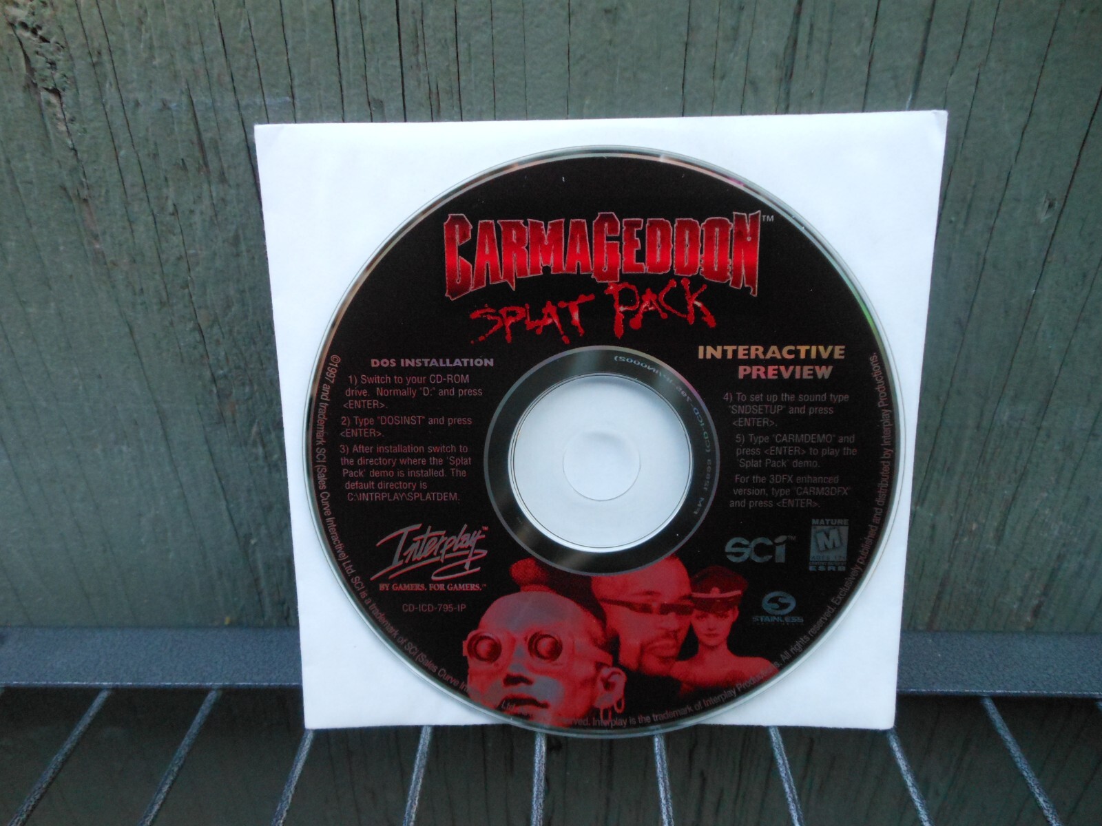 Carmageddon Splat Pack (PC 1997) Rare INTERACTIVE PREVIEW DEMO PROMO 12D
