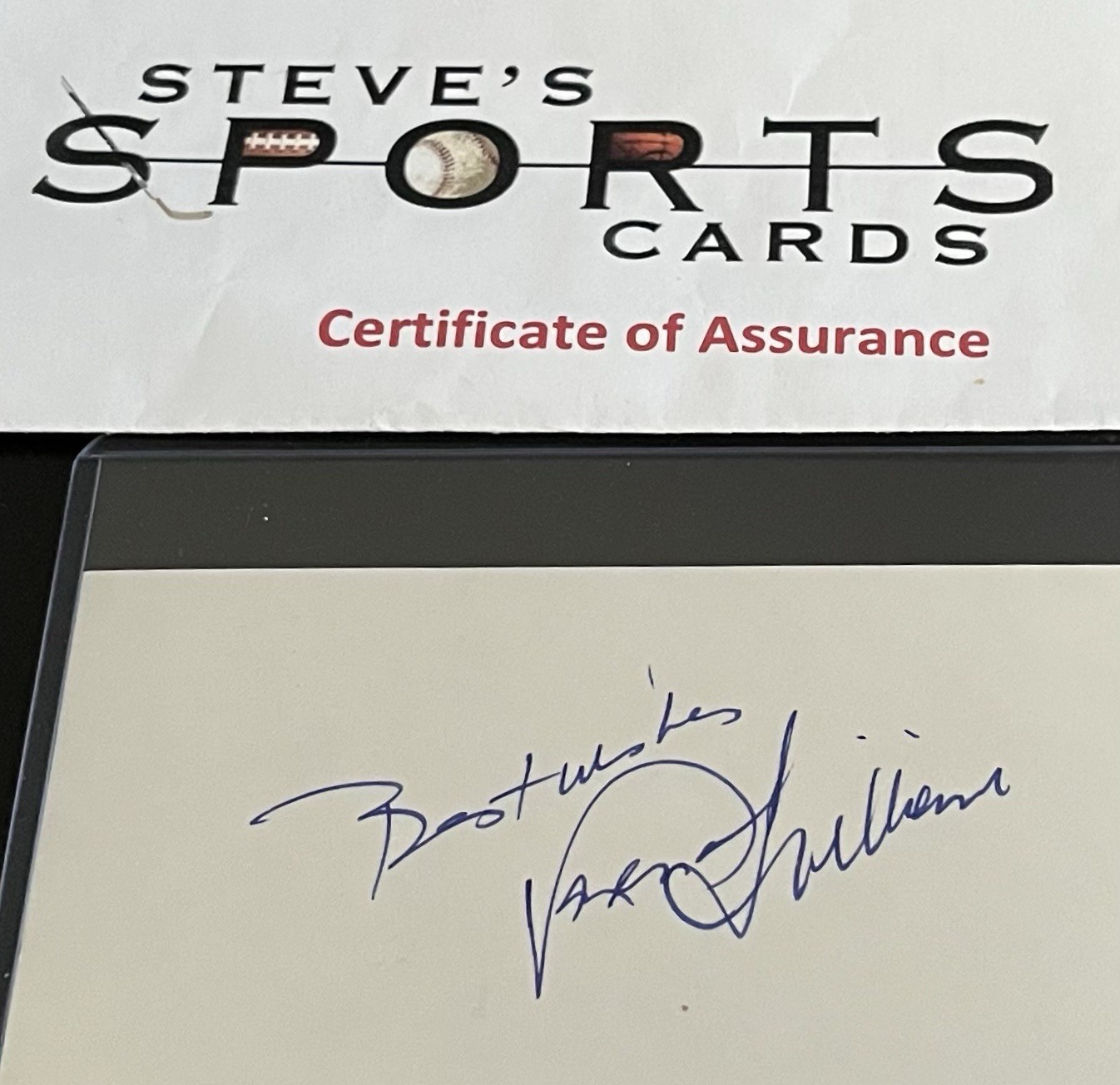 Vanessa Williams Miss America Signed 3x5 Index Card Autograph w/ COA Top Loader