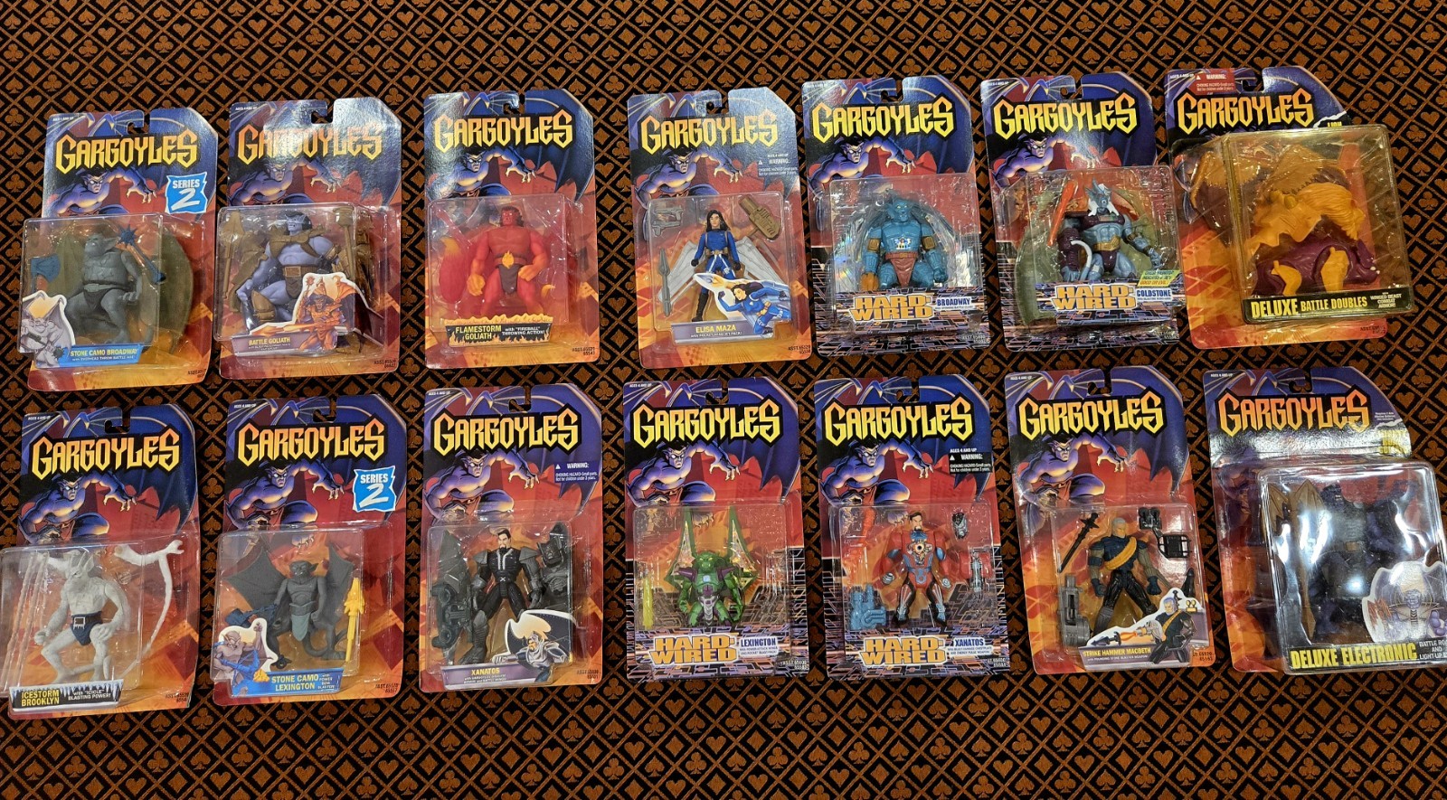 VTG 1995 Kenner Gargoyles Action Figure Complete 14-Piece Lot Sealed Mint Rare