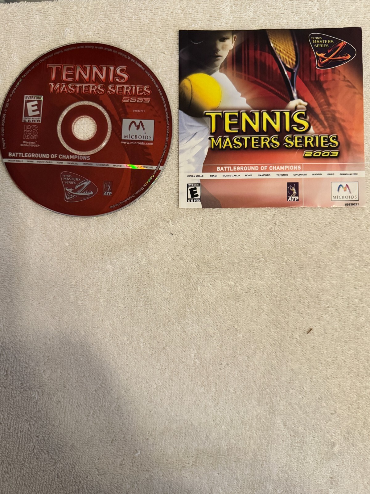 Tennis Masters Series 2003 - (PC 2002) CD ONLY WITH JEWEL CASE FRONT INSERT