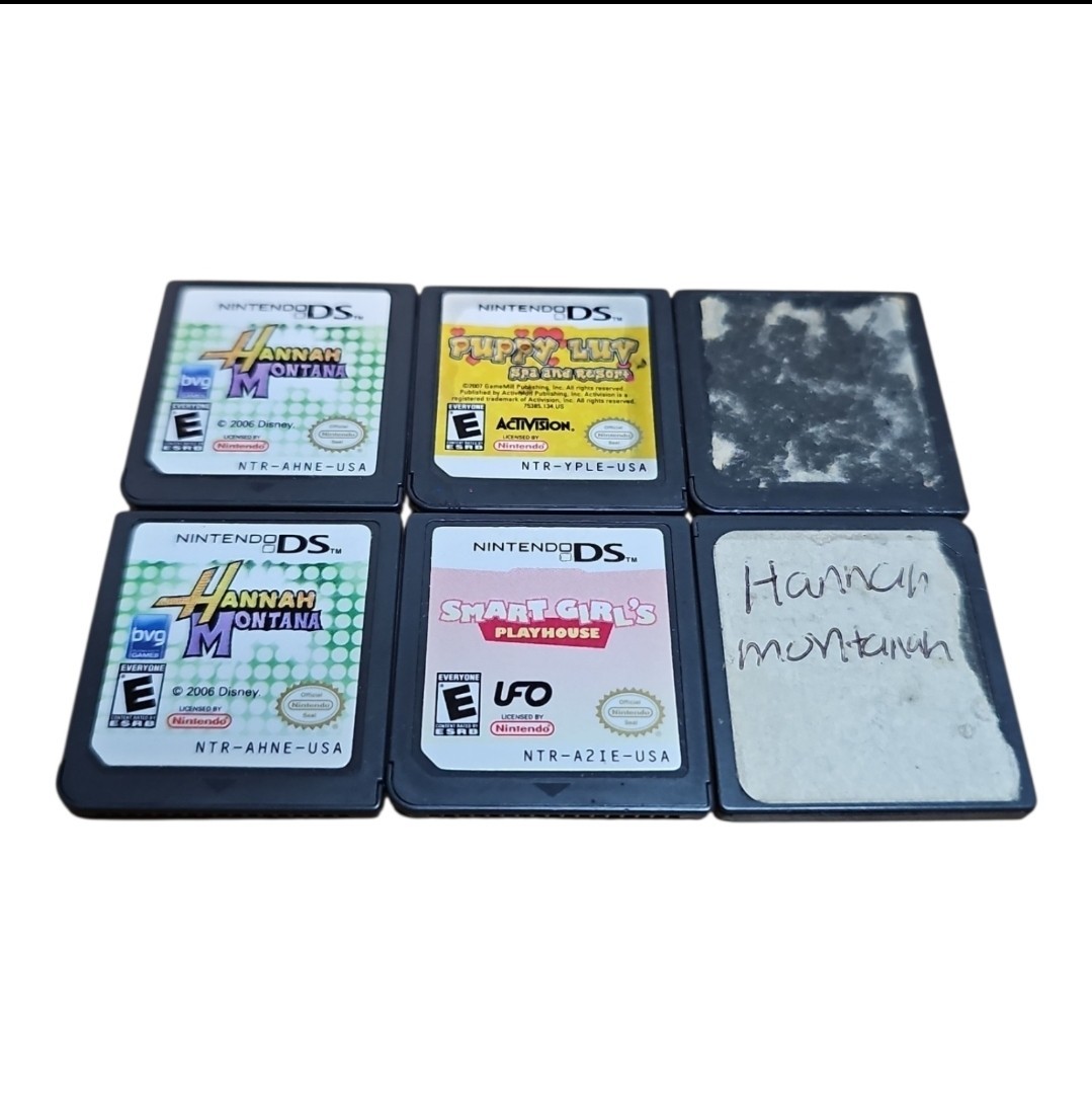 6 Nintendo DS Game Budget Lot (Puppy Luv, Sims, Hannah Montana) - Untested