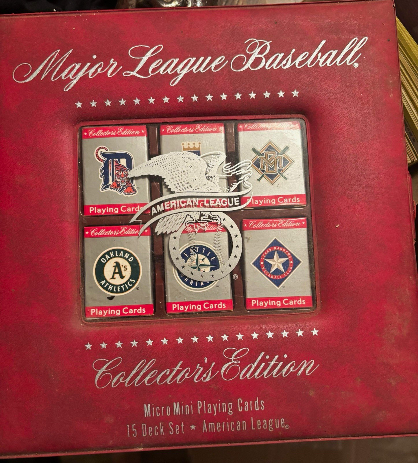 Major League Baseball Micro Mini Playing Cards 15 Deck Set American League