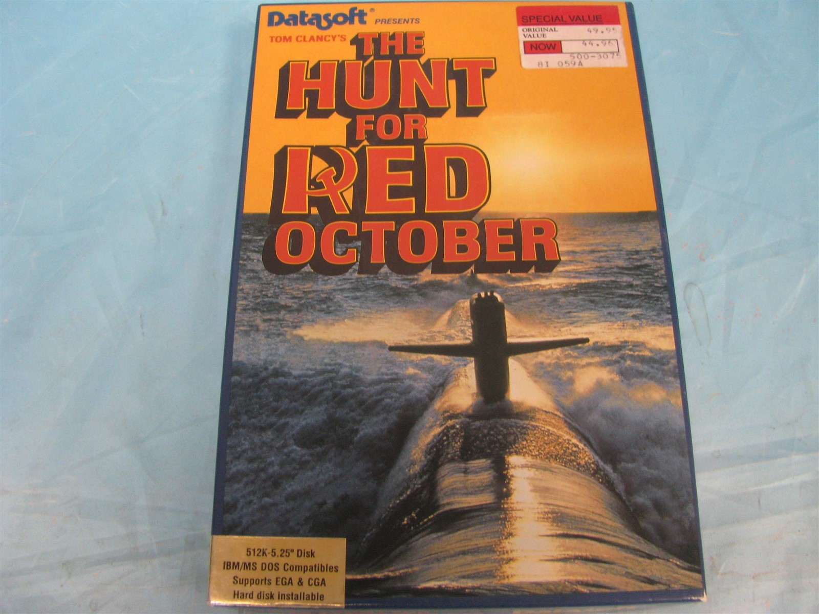 VINTAGE 1987 Tom Clancy's The Hunt for Red October (IBM 5.25 ) - RARE - FREESHIP