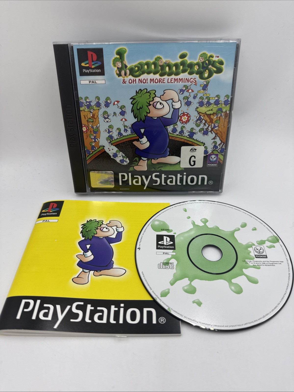 Lemmings and Oh No More Lemmings PS1 PlayStation 1 RARE GEM FREE TRACKED POST