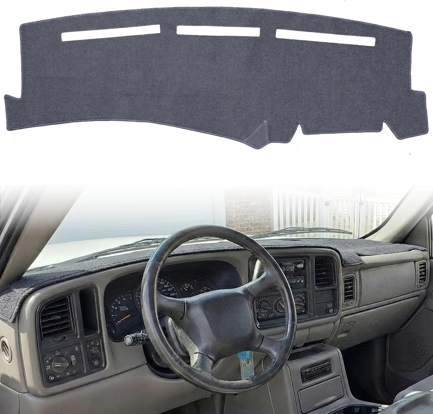 Dashboard Cover Dash Cover Mat Pad Custom Fit for 1999-2006 GMC Sierra/Chevy Che