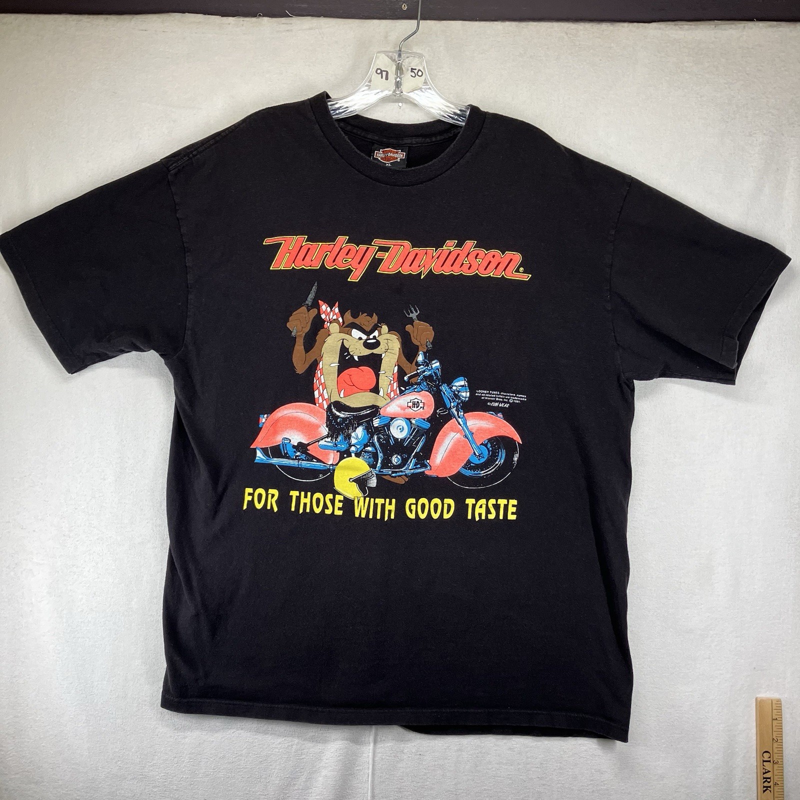 1991 HARLEY DAVIDSON TAZ TASMANIAN DEVIL For Those with GOOD TASTE Mens XL
