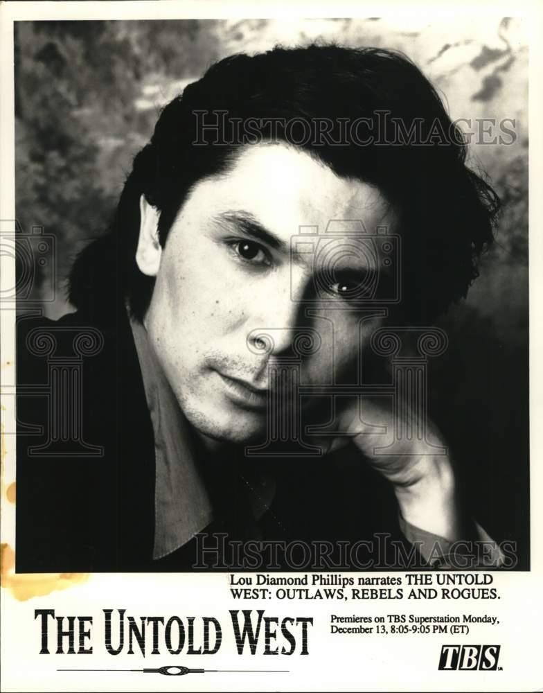 Press Photo Lou Diamond Phillips in The Untold West: Outlaws, Rebels and Rogues