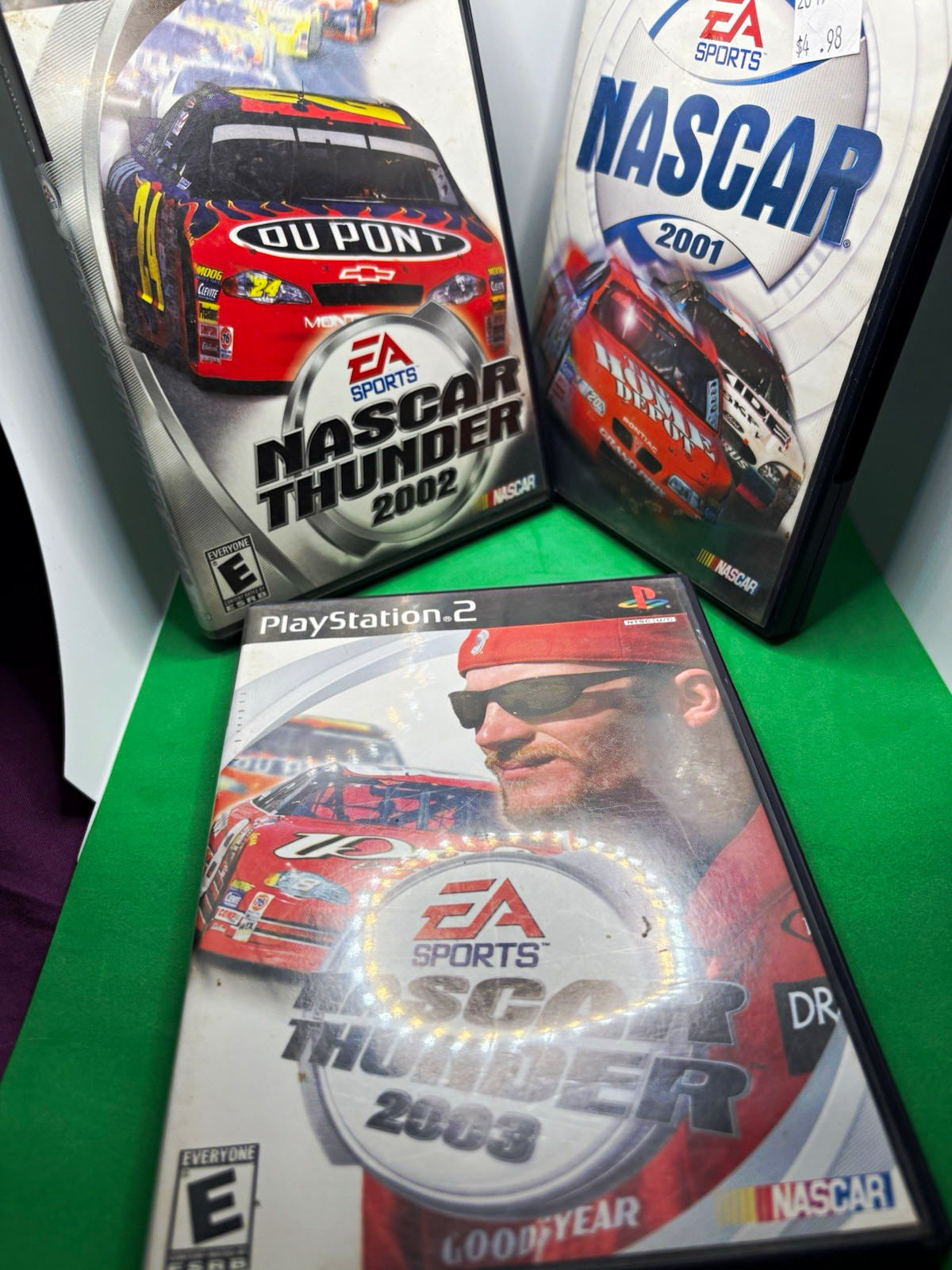 EA Sports NASCAR PS2 3-Game Lot: NASCAR 2001 + Thunder 2002 & 2003 Disc Case