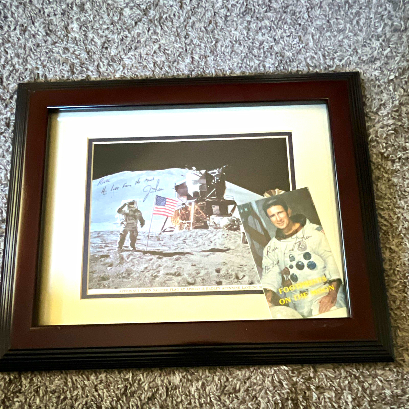 2 astronaut Jim Irwin, autographs Apollo 15 US space moon landing Christian rare