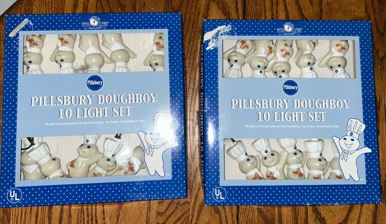 2000 Pillsbury Doughboy Poppin Fresh 10 Party Lights LOT OF 2 BOXES BRAND NEW