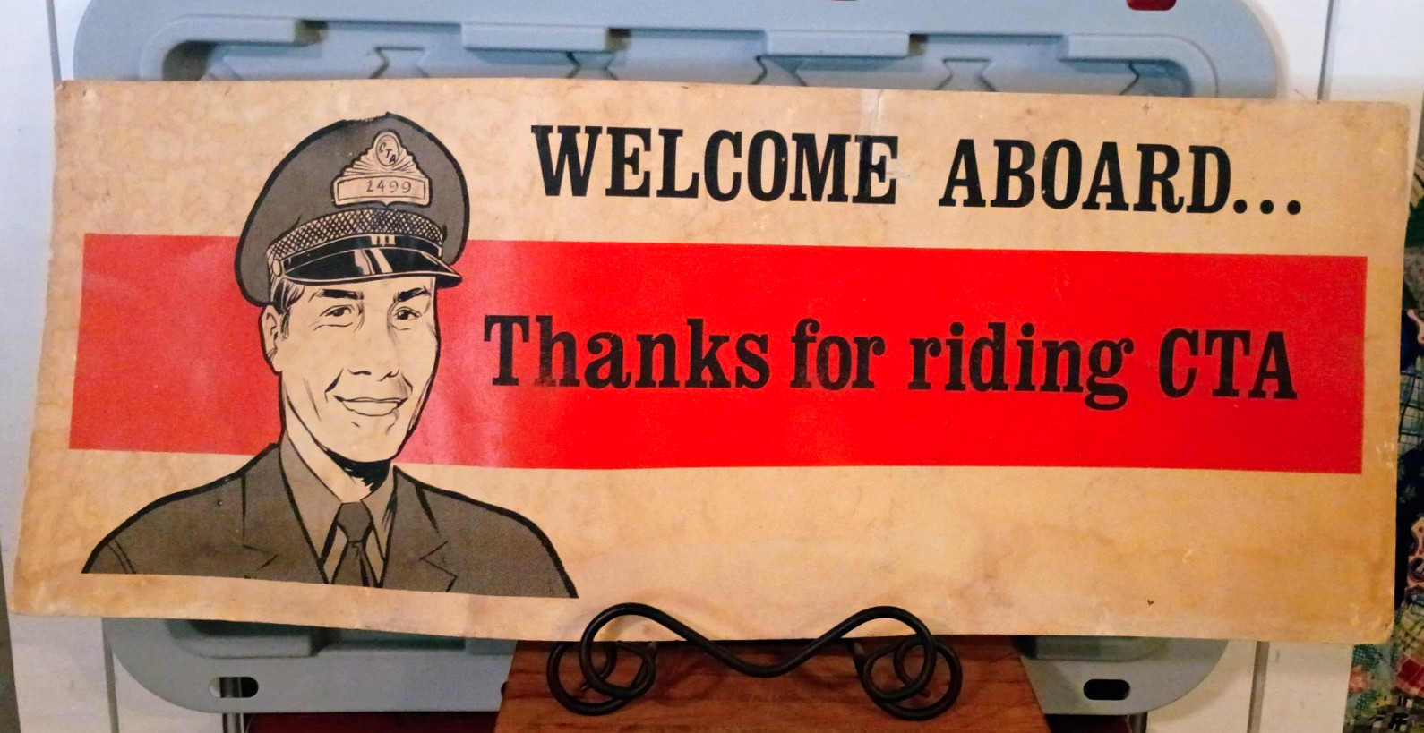 Vintage Welcome Aboard Thanks for Riding Chicago Transit Authority Advertising 