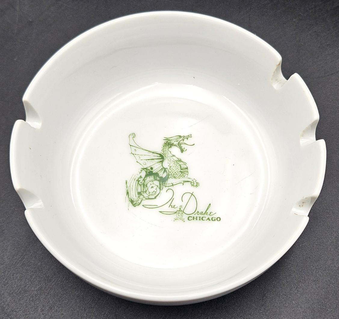 Vintage THE DRAKE CHICAGO Hotel Ashtray - Ashtray Speciality Co. Dragon