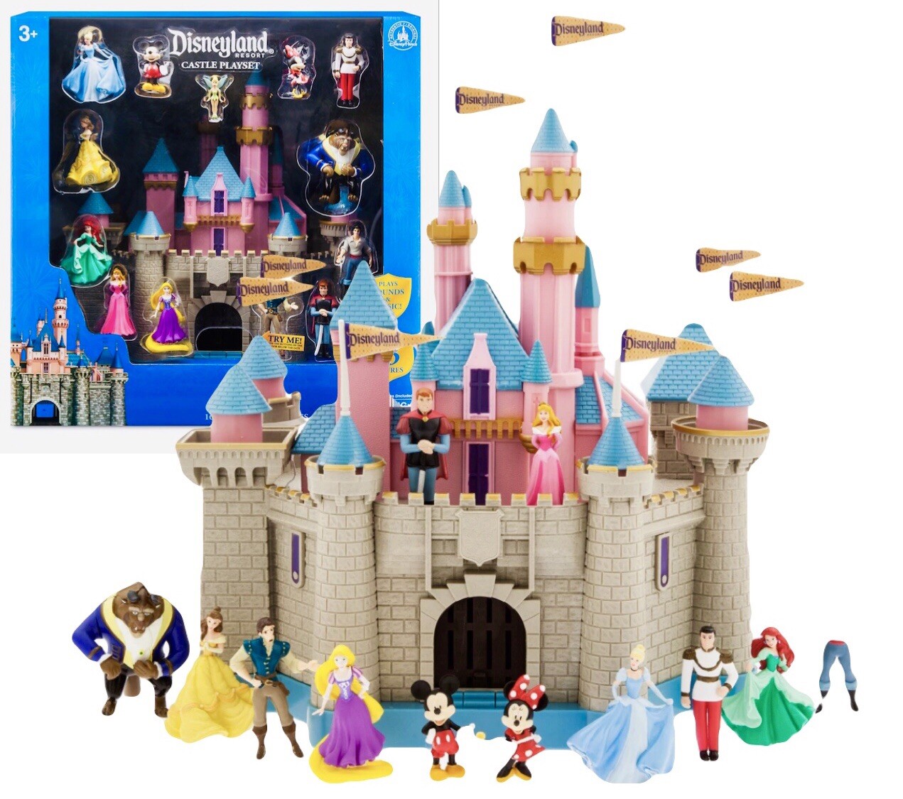 Disney Castle Play Set w/ 16 Figures Sound and Music Cinderella Sealed Rare