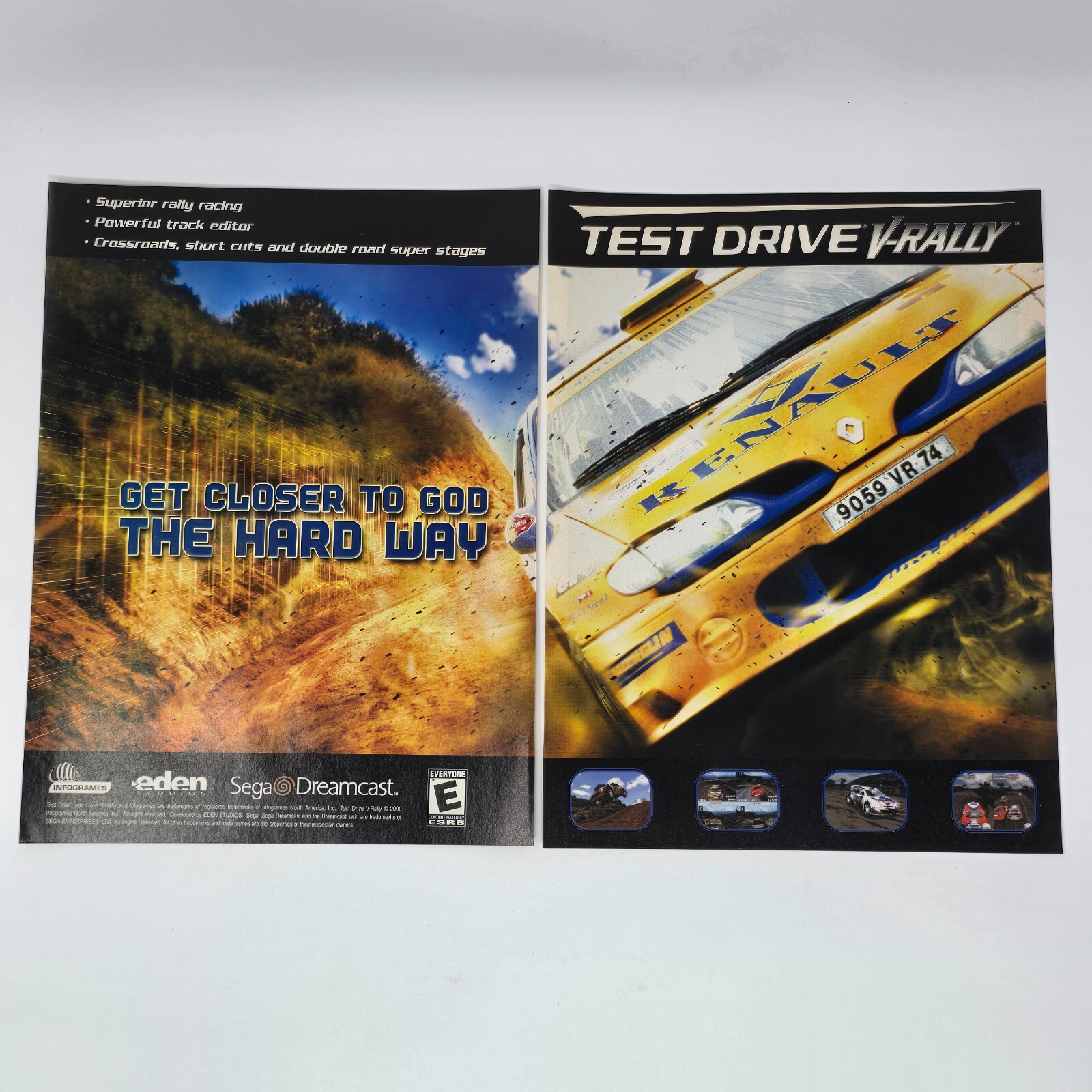 Test Drive V-Rally Sega Dreamcast Hard Way Print Ad/Poster Promo Art