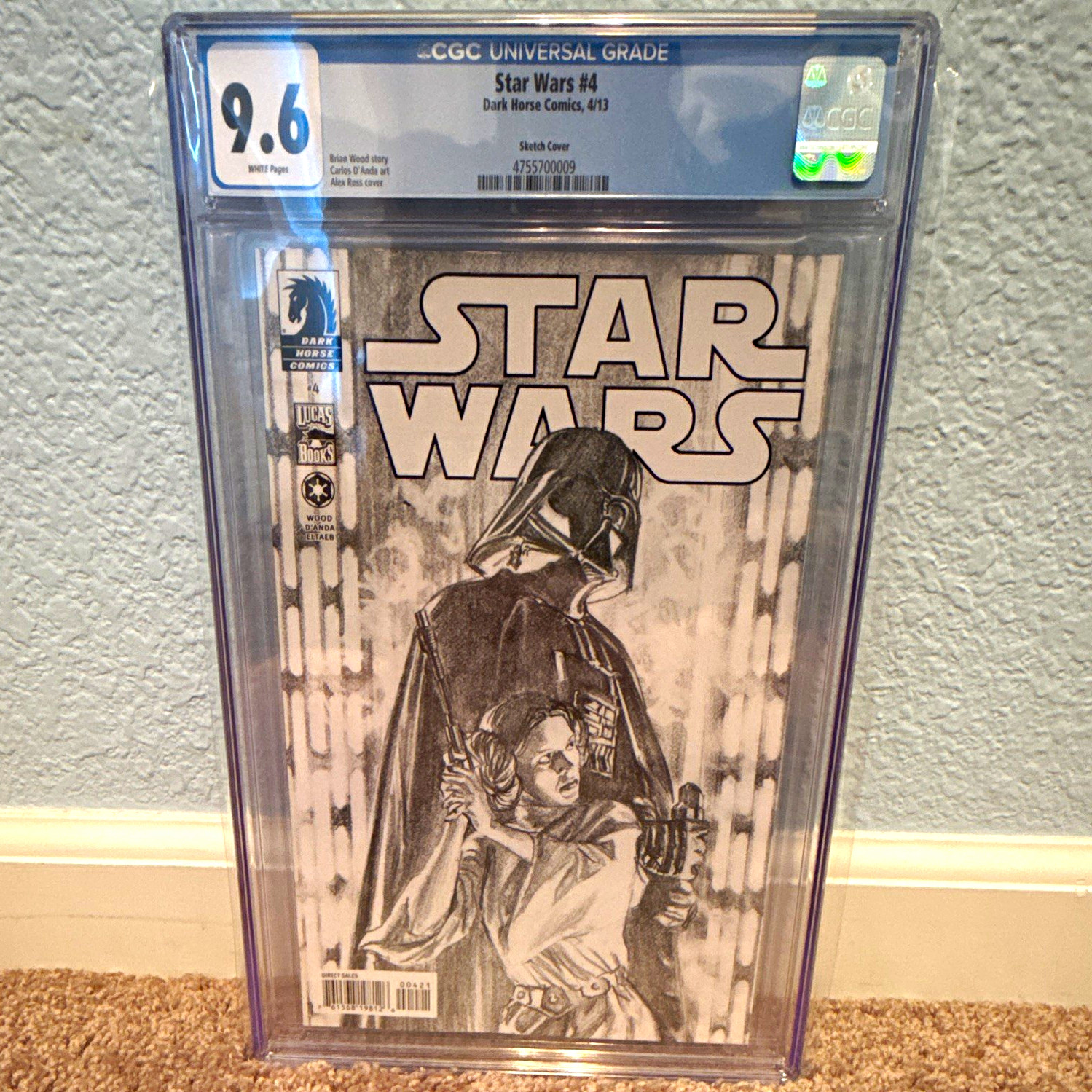 Star Wars #4 Sketch Cover Dark Horse 2013 CGC 9.6 NM+ Cert 4755700009