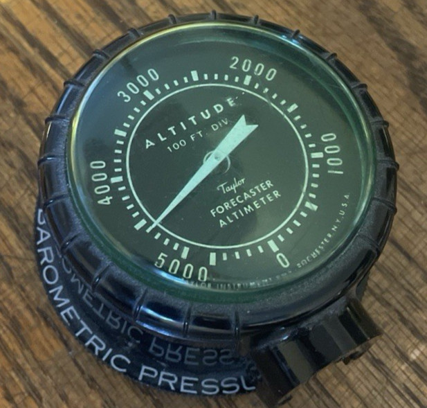 Vintage Car Gauge, Taylor Altimeter, Rat Rod Dash, Retro Barometer, Rochester NY