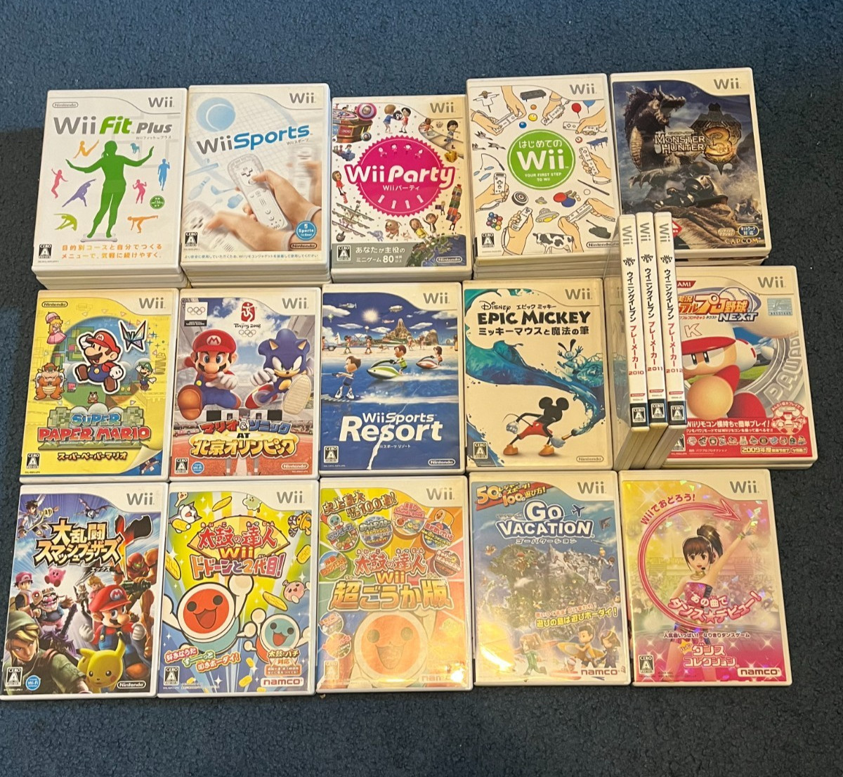 Nintendo Wii 32 Game Bundle 🎮 Japanese Import 🇯🇵 Random Lot | Mario, Party