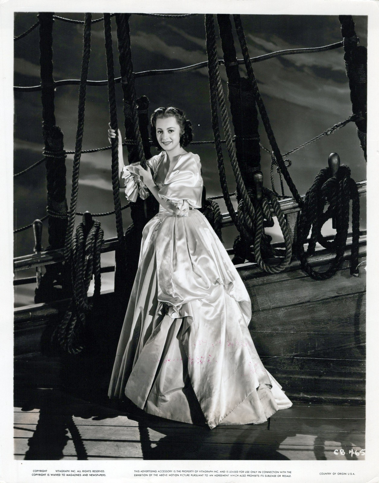 HOLLYWOOD OLIVIA DE HAVILLAND 1935 Vintage Portrait CAPTAIN BLOOD PHOTO MA45