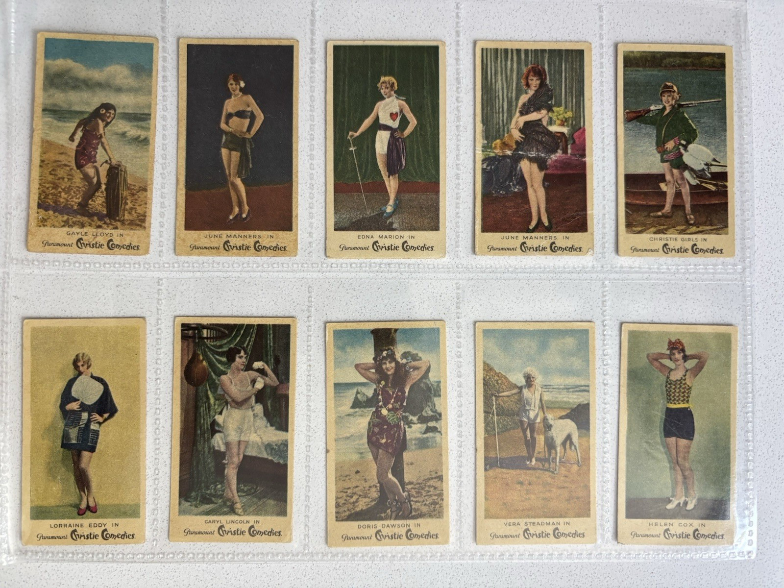 Carreras Cigarette Cards CHRISTIE COMEDY GIRLS 1928 Full Series of 25 Real Photo
