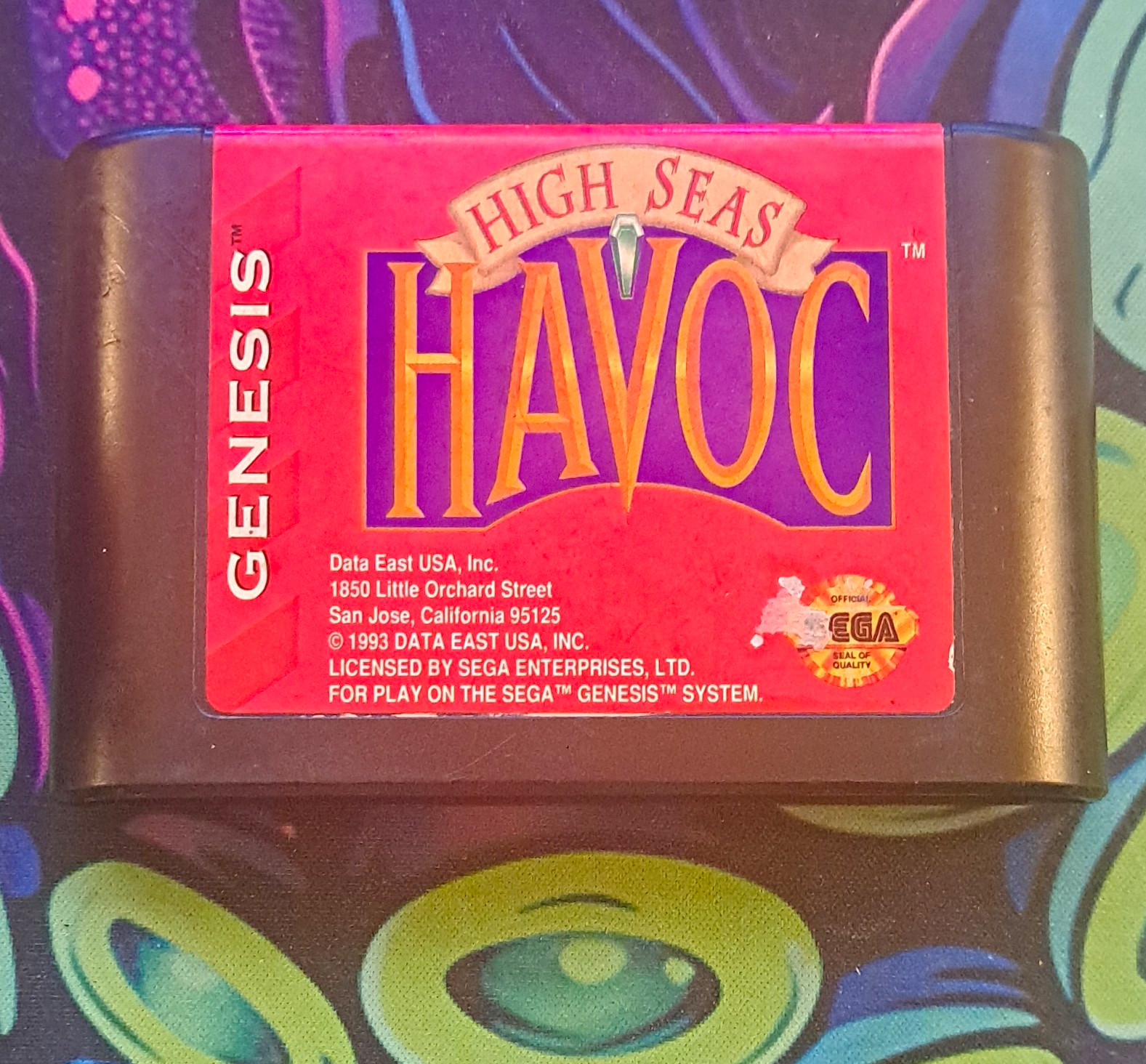 Data East High Seas Havoc 1993 USA Sega Genesis Cartridge Authentic Tested 