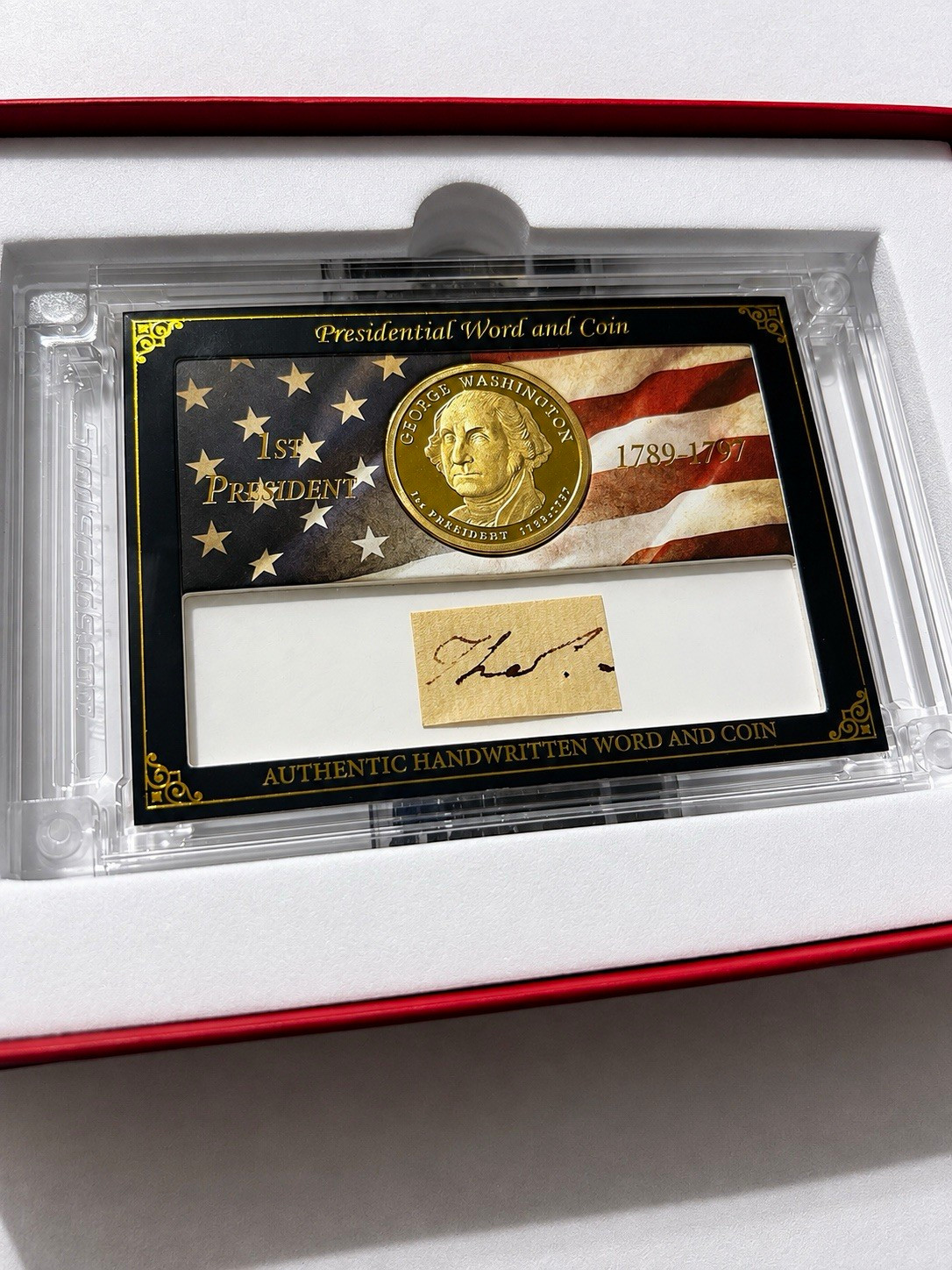 A Word From POTUS 2025 PWC-GW1 George Washington Word & Coin Card 15/60