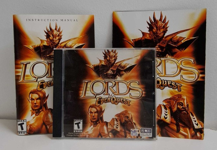 Lords of Everquest Game in Case with Account Key, Poster, and Game Manual