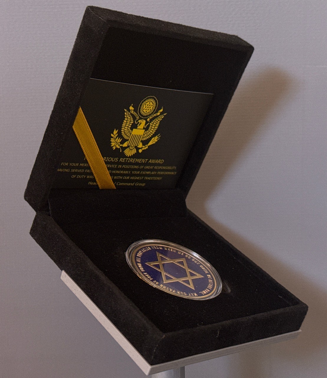 Star of David May Our Path Be Free From All Obstacles Challenge Coin