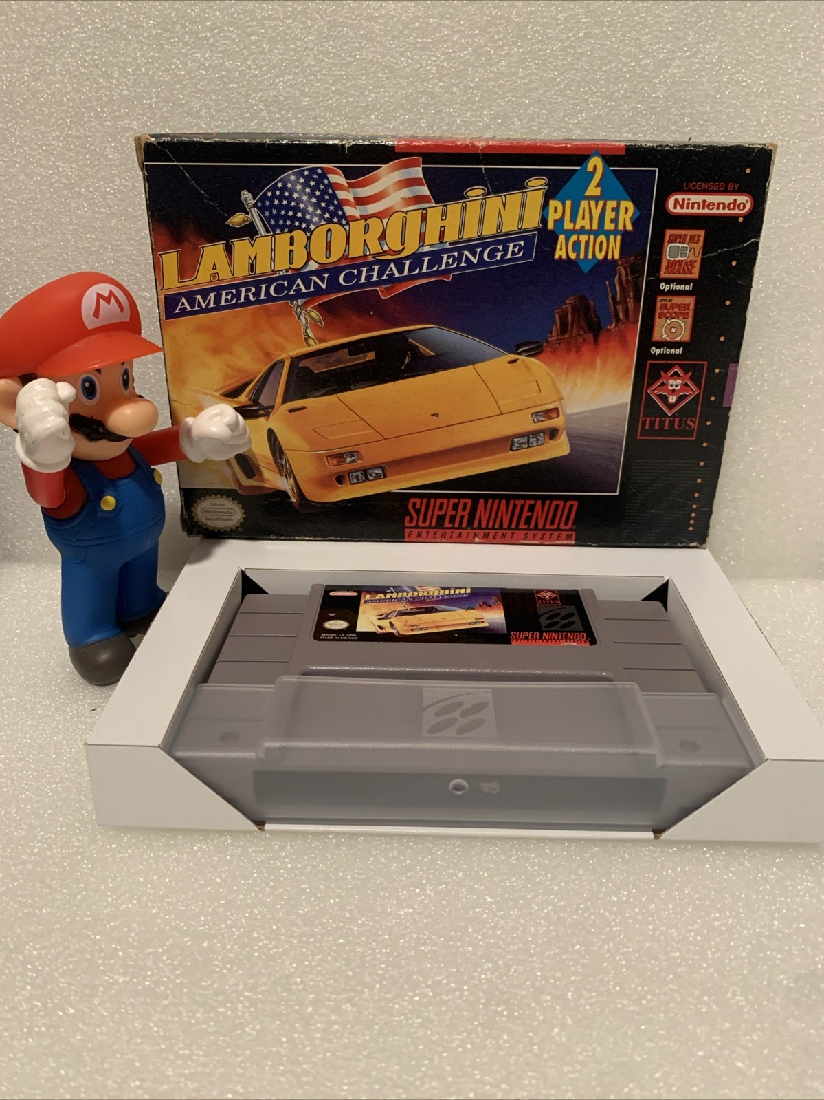 Lamborghini American Challenge for Super Nintendo *SNES* Box
