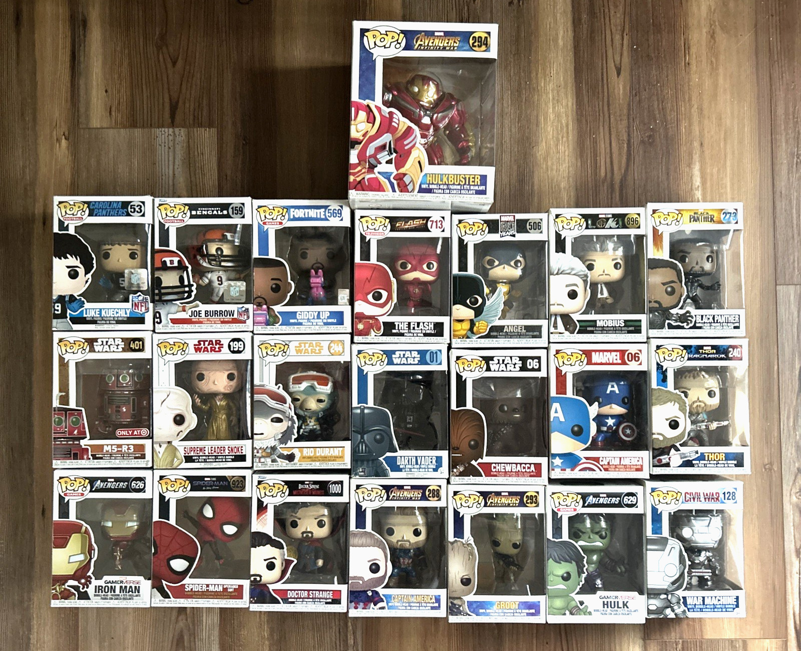 Lot Of 22 Funko Pop collectibles, random selection