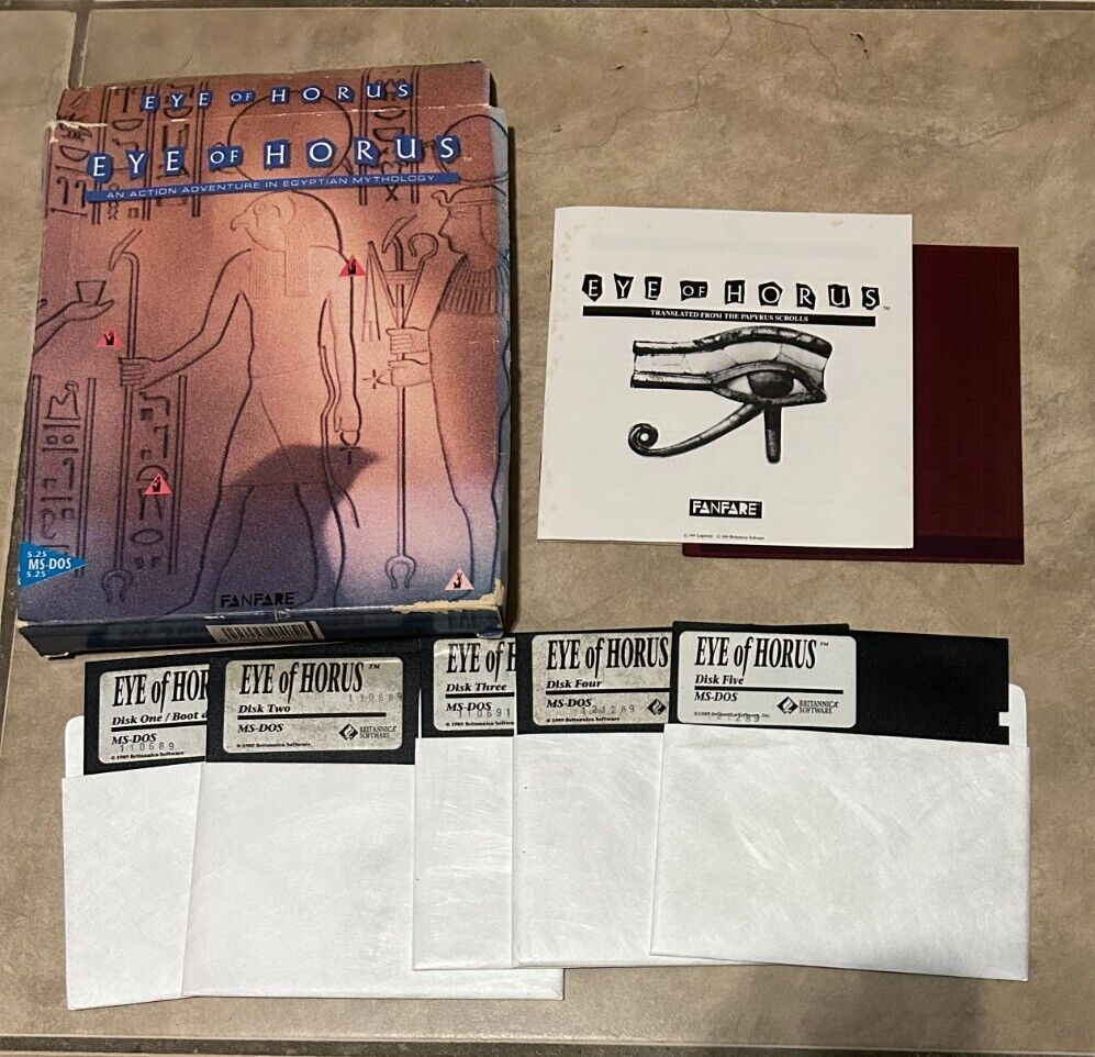 Eye of Horus in Retail Box PC Complete w/ Floppy discs & book