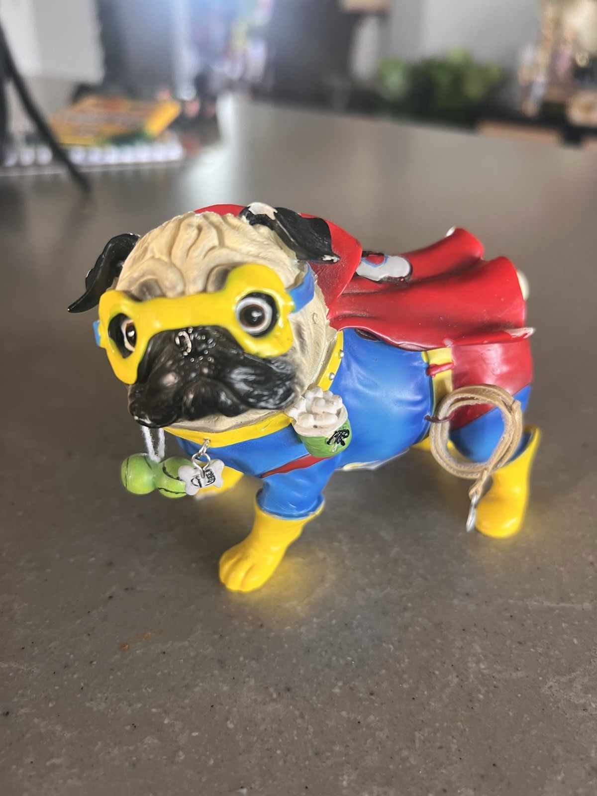 Collectable Pugnancious Pug Westland Giftware Super Action Hero Pug Dog RARE