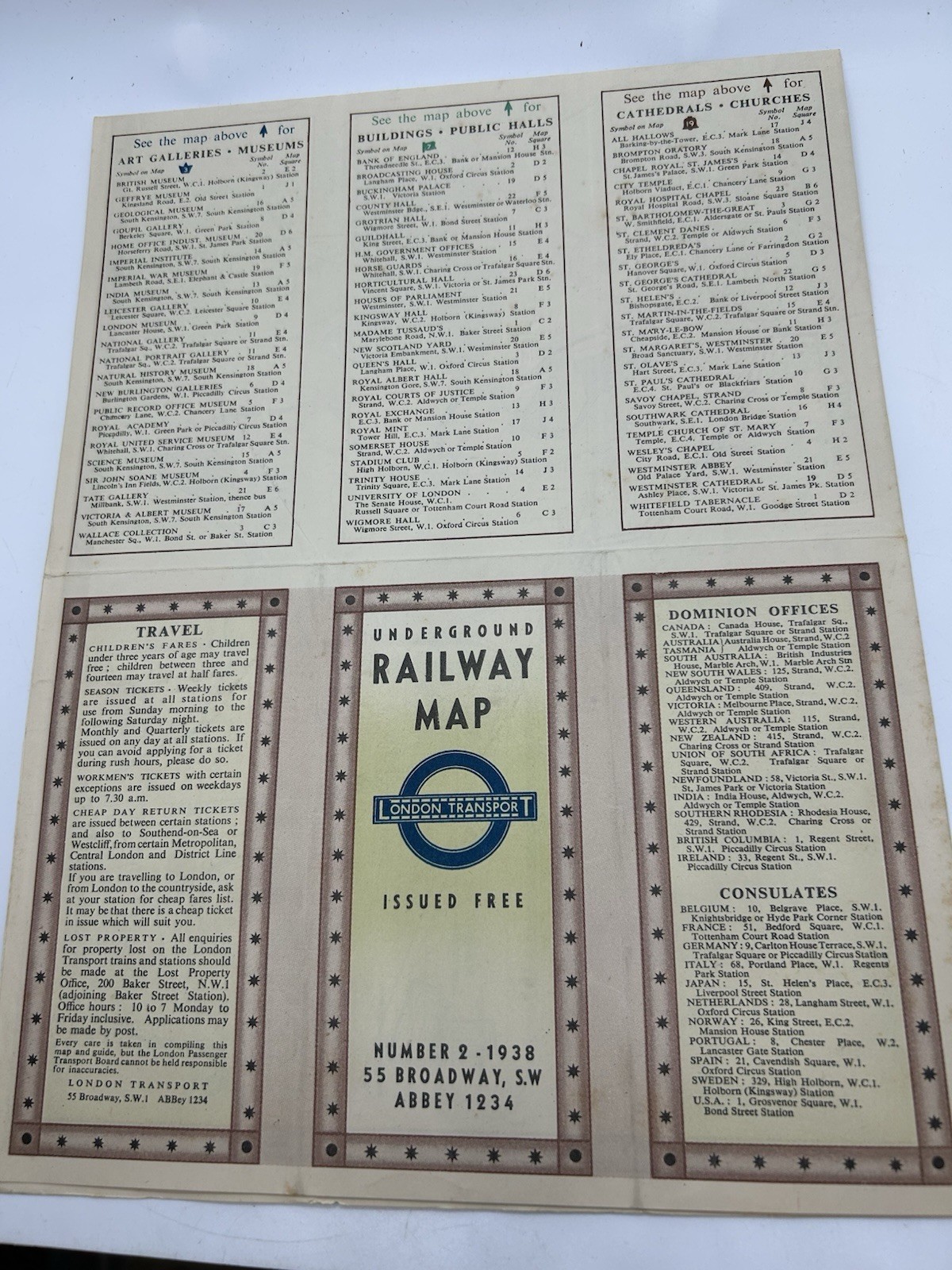 Vintage 1938 London Underground Tube Map No 2 Hans Schleger Zero Art Deco