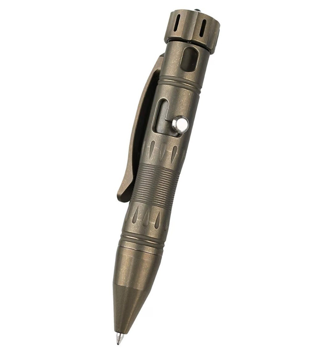 MecArmy TPX10 Mini Titanium Bolt Action Tactical Pen with Replaceable Refill, Sm