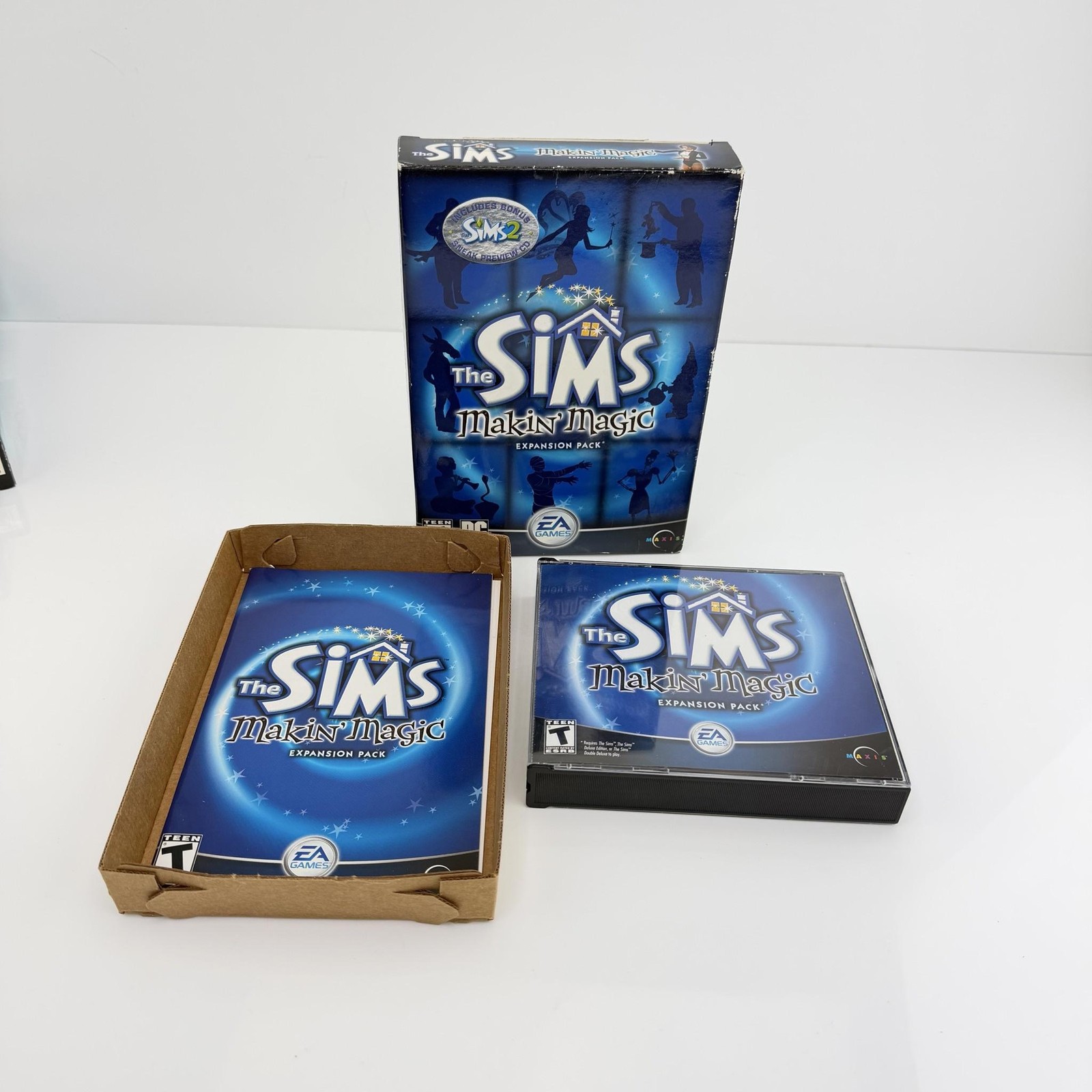 The Sims Makin' Magic PC Game Expansion Pack T EA 2003 Big Box Simulation